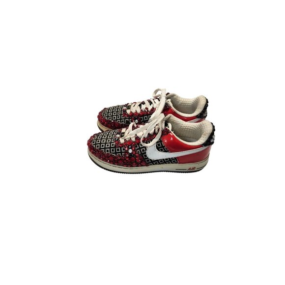 Custom Nike Air Swoosh 0705074 Y2K Rapper Stoned Red/ Black /White Women US/7.5 - Picture 3 of 7